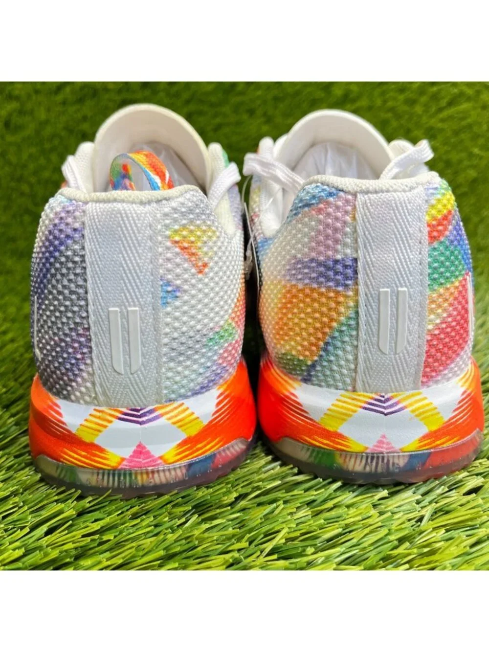 Nobull Outwork Edge Womens Size 7 White Orange Training Shoes Sneakers